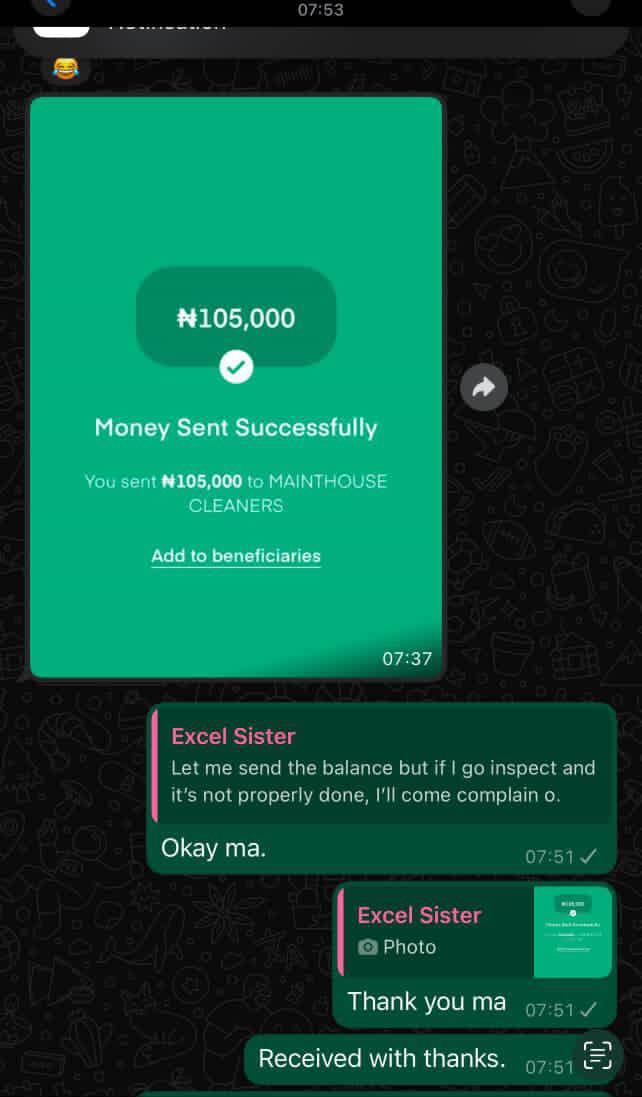 Client Feedback Screenshot 3